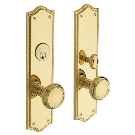 Baldwin Double Cylinder Entry Handlesets Lifetime Brass 6554.003.DBLC